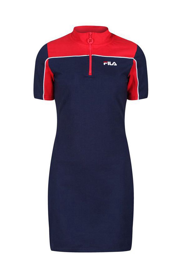 Fila Chaitali Women's Dresses - Navy/White/Red,NZ 185-53879